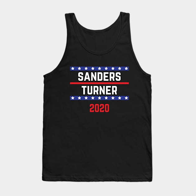 Bernie Sanders 2020 and Nina Turner on the One Ticket Vintage Tank Top by YourGoods